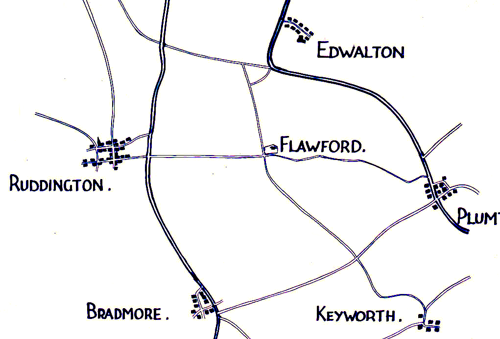 Map of Flawford site